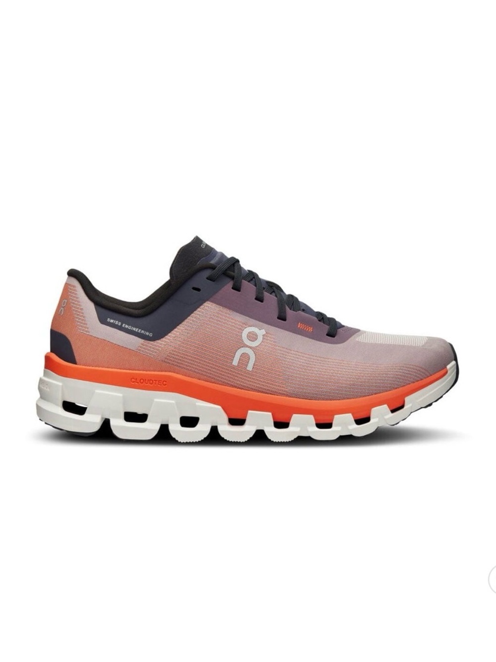 ON Running Women’s Size 7 CLOUDFLOW 4 Quartz/Flame with White Sole